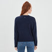 Pull col rond manches longues Creeks bleu marine femme