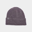 Bonnet avec bord &agrave; revers tricot&eacute; gris fonc&eacute; homme