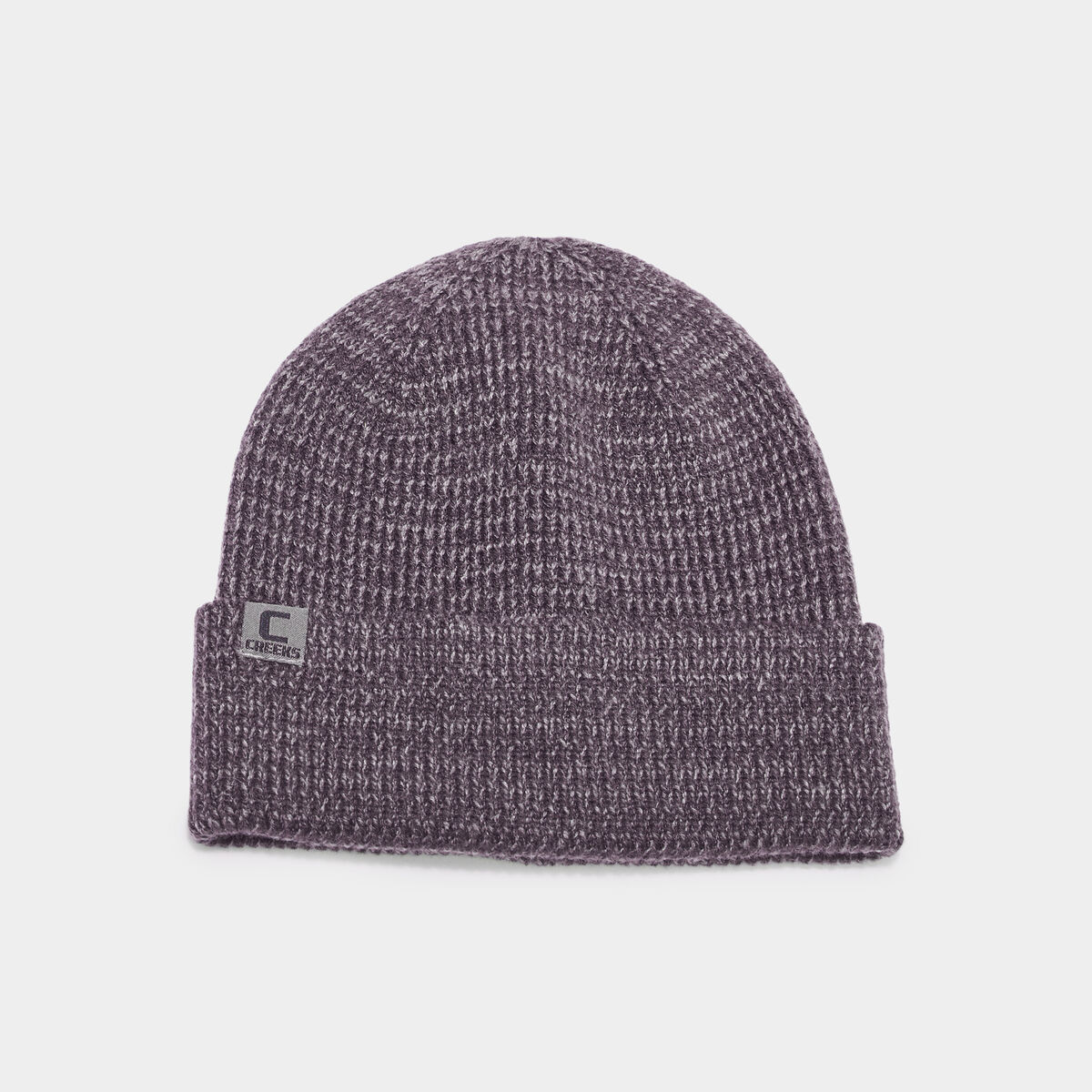 Bonnet avec bord &agrave; revers tricot&eacute; gris fonc&eacute; homme