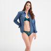 Soutien-gorge corbeille paddé dentelle vert foncé femme
