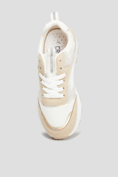 Baskets running bi-matière Creeks blanc femme