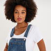 Salopette en jean de grossesse denim stone femme maternit&eacute;