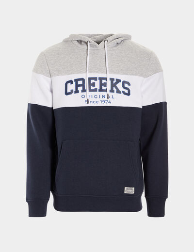 Sweat à capuche hoodie Creeks gris homme