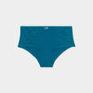 Shorty en coton bleu canard femme grande taille