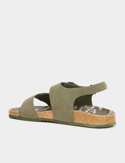 Sandales vert kaki garçon