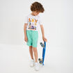 Short cargo regular coton vert turquoise garçon