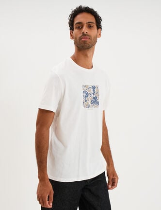 T-shirt manches courtes coton blanc homme