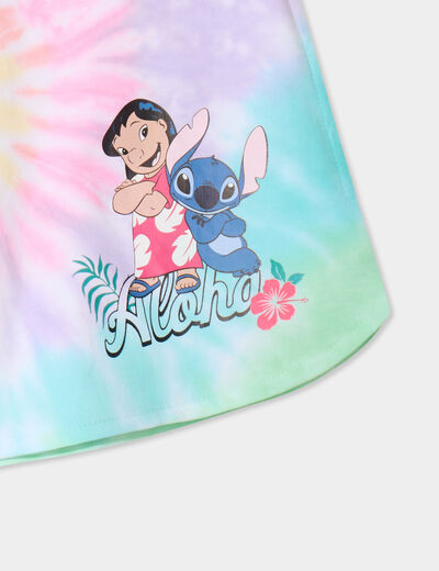 Short droit coton Lilo et Stitch multicolore fille