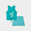 Ensemble pyjama 2 pièces vert femme