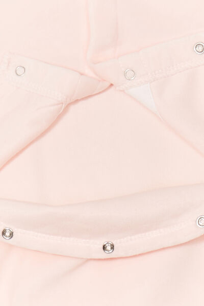 Dors-bien manches longues boutonn&eacute; rose clair b&eacute;b&eacute;