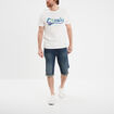 Bermuda regular en jean denim dirty homme