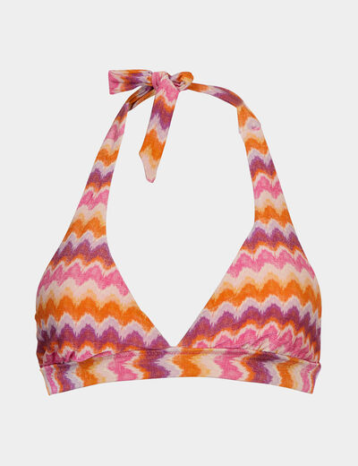 Haut de maillot de bain triangle multicolore femme