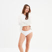 Culotte effet gainant microfibre blanc femme
