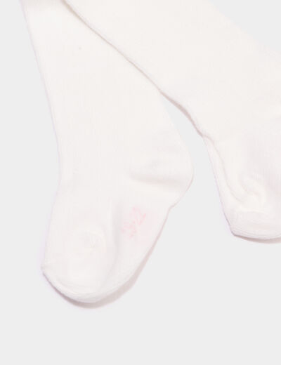 Collants ecru bébé fille