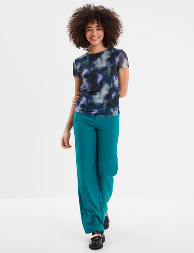 T-shirt résille Liberto violet femme