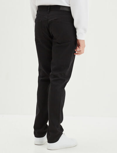 Jeans straight avec 5 poches denim noir homme