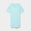 Chemise de nuit manches courtes coton bleu turquoise femme