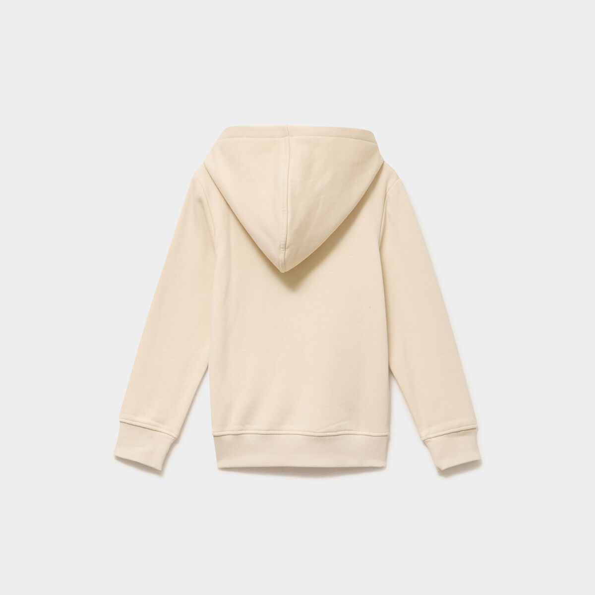 Sweat hoodie capuche sequins r&eacute;versibles ecru gar&ccedil;on