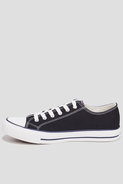 Tennis en toile à lacets Creeks noir homme