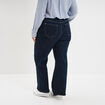 Jean taille haute wide leg cropped denim brut femme grande taille