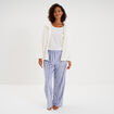 Ensemble pyjama 3 pi&egrave;ces effet polaire bleu ciel femme