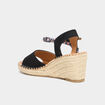 Sandales espadrille compens&eacute;es su&eacute;dine noir femme