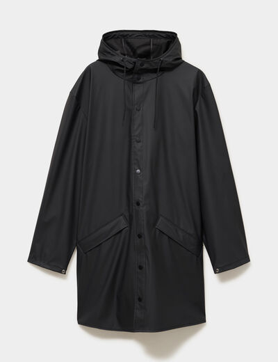 Parka imperm&eacute;able coupe-vent &agrave; capuche noir homme