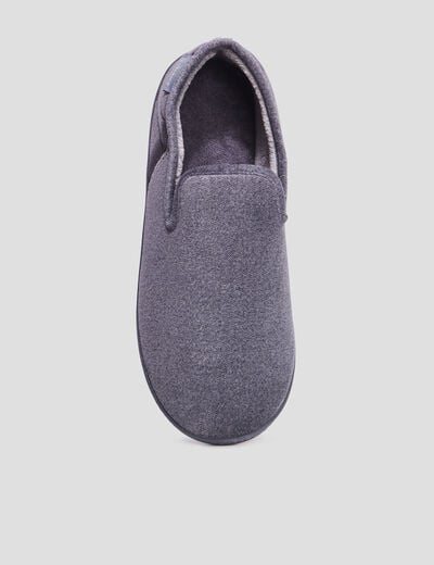 Pantoufles fourrées Isotoner gris homme