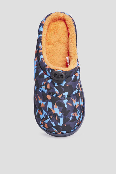Chaussons mules matelassés camouflage multicolore garçon