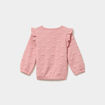 Gilet zipp&eacute; matelass&eacute; coeur &agrave; volants rose poudr&eacute;e b&eacute;b&eacute; fille