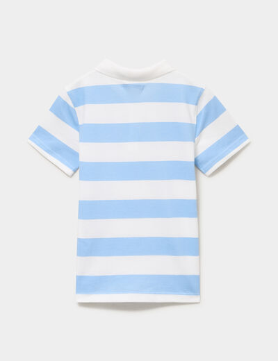 Polo manches courtes bleu ciel gar&ccedil;on