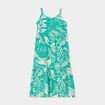 Robe longue à bretelles vert fille