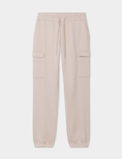 Pantalon de jogging coupe battle gris clair femme
