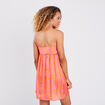 Robe courte évasée fluide rose femme
