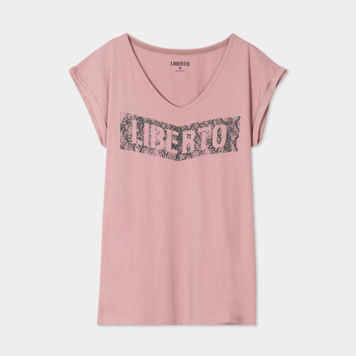 T-shirt délavé en coton Liberto parme femme