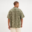 Chemise l&eacute;g&egrave;re textur&eacute;e manches courtes vert kaki homme