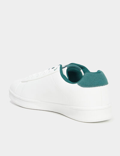 Tennis basses à lacets vert homme