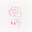 T-shirt col rond manches courtes coton ivoire fille