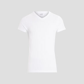 T-shirt manches courtes ajusté blanc homme