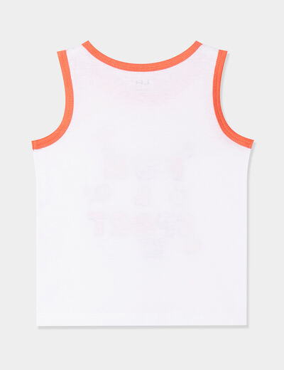 Ensemble 2 pièces débardeur short coton rouge corail bébé garçon