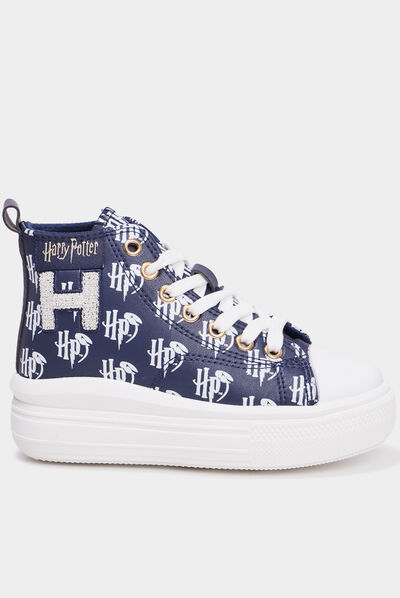 Baskets montantes Harry Potter bleu marine fille