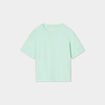 T-shirt col rond manches courtes coton vert clair fille