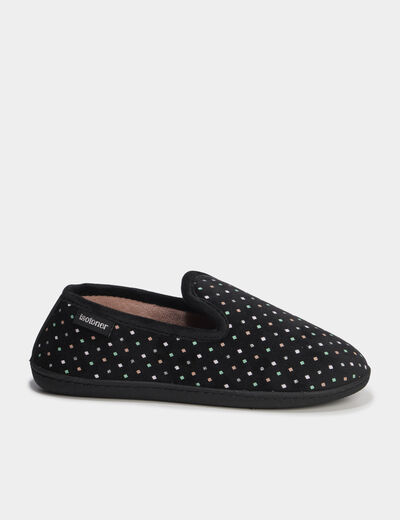 Chaussons Isotoner vert anis femme