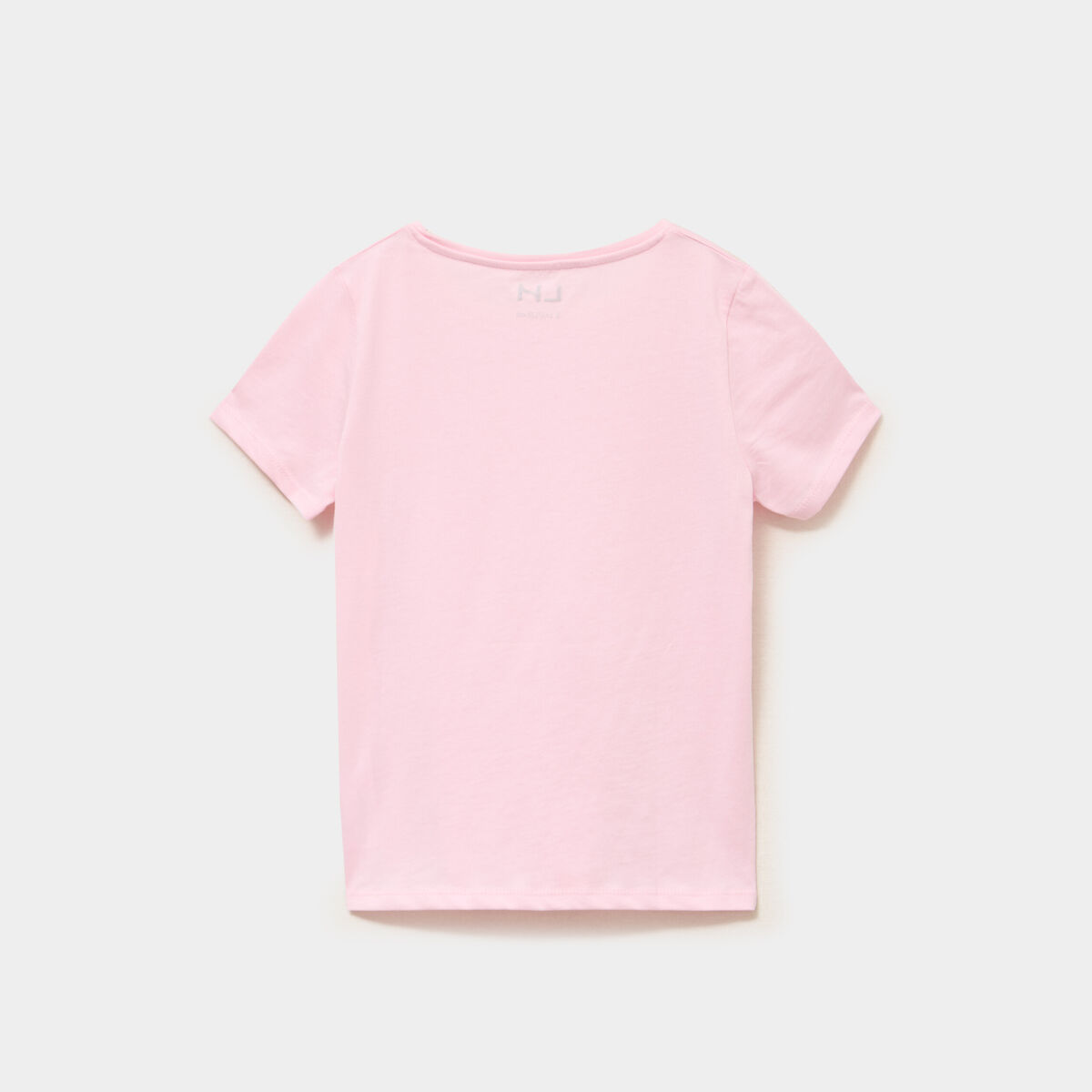 T-shirt manches courtes en coton rose clair fille