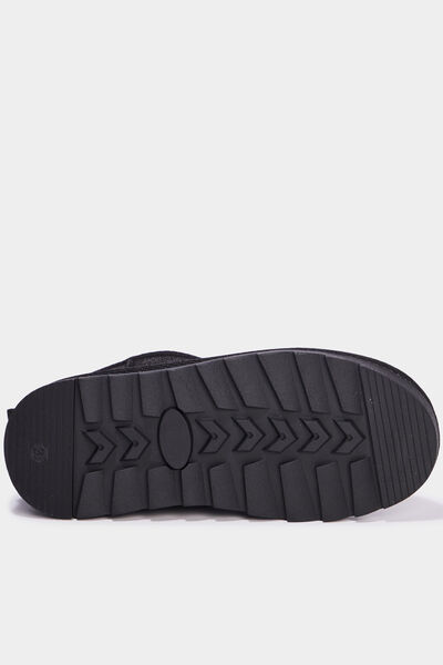 Bottines fourr&eacute;es plates noir fille
