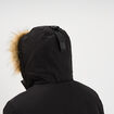 Parka &agrave; capuche fausse fourrure noir homme