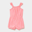Combishort taille ajustable rose fluo b&eacute;b&eacute; fille