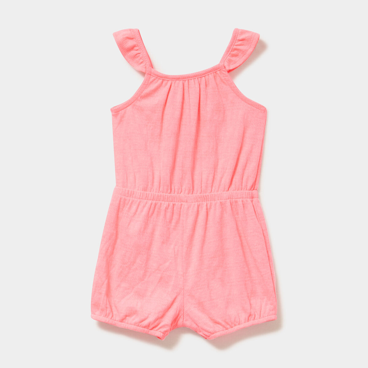 Combishort taille ajustable rose fluo b&eacute;b&eacute; fille