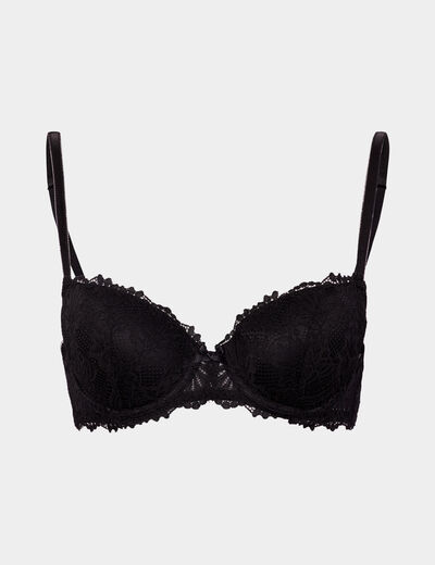 Soutien-gorge emboîtant paddé dentelle noir femme