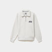 Sweat col camionneur zipp&eacute; gris clair femme